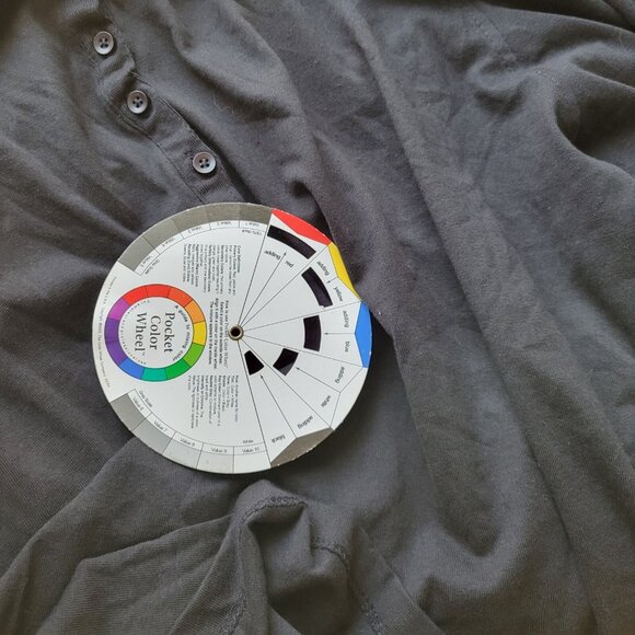 Roamans Womens Top 2X Plus Polo Long Sleeve Black Cotton Collar BLA101E - Picture 7 of 9